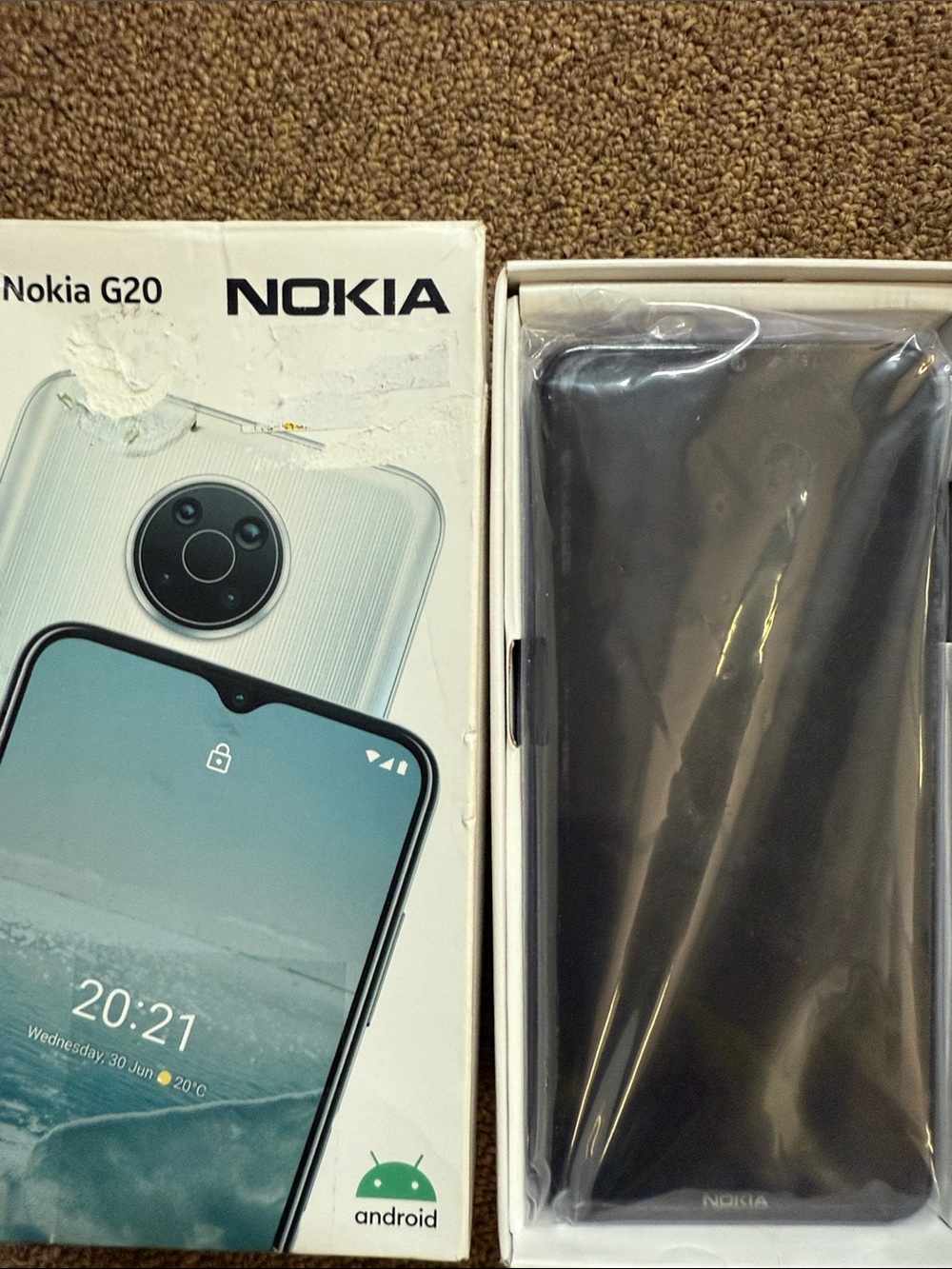 Nokia G20 Black Smartphone with Protective Sleeve - Nokia